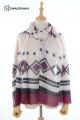 MERINO WOOL HAND SCREEN PRINTED SCARF - BUTTERWOOL BWPC5