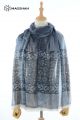 MERINO WOOL HAND SCREEN PRINTED SCARF - BUTTERWOOL BWPD7