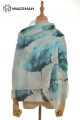 DIGITAL PRINT SCARF DP6050-Cyan