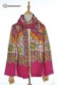 MERINO WOOL PRINTED & EMBROIDERY SCARF MSA1