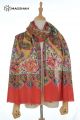 MERINO WOOL PRINTED & EMBROIDERY SCARF MSA2