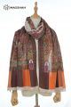 MERINO WOOL PRINTED & EMBROIDERY SCARF MSB1