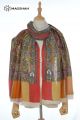 MERINO WOOL PRINTED & EMBROIDERY SCARF MSB2
