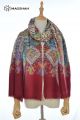 MERINO WOOL PRINTED & EMBROIDERY SCARF MSG1