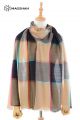 MERINO WOOL AND SILK PLAID SCARF - SUPERBANU  SBSCA11