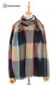 MERINO WOOL AND SILK PLAID SCARF - SUPERBANU  SBSCA12
