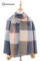 MERINO WOOL AND SILK PLAID SCARF - SUPERBANU  SBSCA14