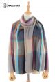 MERINO WOOL AND SILK PLAID SCARF - SUPERBANU  SBSCA15
