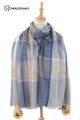 MERINO WOOL AND SILK PLAID SCARF - SUPERBANU  SBSCA17