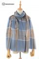 MERINO WOOL AND SILK PLAID SCARF - SUPERBANU  SBSCA19
