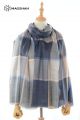 MERINO WOOL AND SILK PLAID SCARF - SUPERBANU  SBSCA24