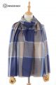 MERINO WOOL AND SILK PLAID SCARF - SUPERBANU  SBSCA25