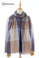 MERINO WOOL AND SILK PLAID SCARF - SUPERBANU  SBSCA27