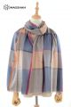 MERINO WOOL AND SILK PLAID SCARF - SUPERBANU  SBSCA29
