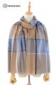 MERINO WOOL AND SILK PLAID SCARF - SUPERBANU  SBSCA32