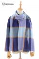 MERINO WOOL AND SILK PLAID SCARF - SUPERBANU  SBSCA38