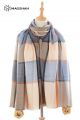 MERINO WOOL AND SILK PLAID SCARF - SUPERBANU  SBSCA47