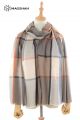 MERINO WOOL AND SILK PLAID SCARF - SUPERBANU  SBSCA48