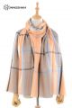 MERINO WOOL AND SILK PLAID SCARF - SUPERBANU  SBSCA5