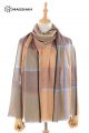 MERINO WOOL AND SILK PLAID SCARF - SUPERBANU  SBSCA7