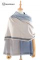 MERINO WOOL AND SILK PLAID SCARF - SUPERBANU  SBSCB3