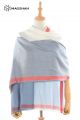 MERINO WOOL AND SILK PLAID SCARF - SUPERBANU  SBSCB31