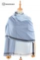 MERINO WOOL AND SILK PLAID SCARF - SUPERBANU  SBSCB33