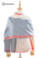 MERINO WOOL AND SILK PLAID SCARF - SUPERBANU  SBSCB4