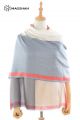 MERINO WOOL AND SILK PLAID SCARF - SUPERBANU  SBSCB5