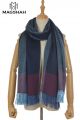 MERINO WOOL AND ACRYLIC PLAID SCARF WAP08